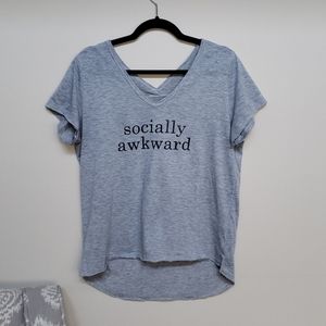 THE STRIP LAS VEGAS Grey Hi-Lo T-shirt